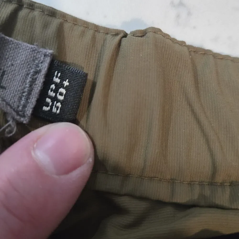 REI Shorts Mens XXL Olive‎ Green Nylon Cargo UPF 50+ Outdoors Hiking Gorpcore